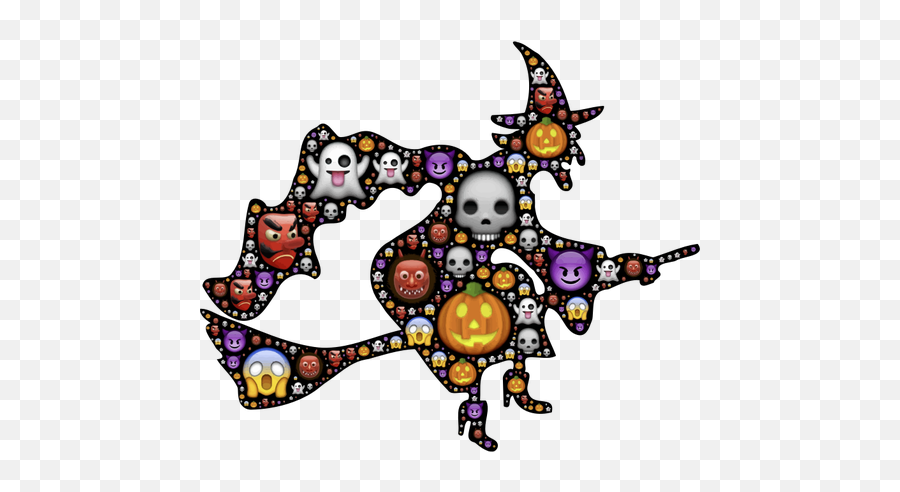 Colorful Halloween Witch - Vector Witch Halloween Transparent Emoji,What Is The Emoji For Halloween Costume
