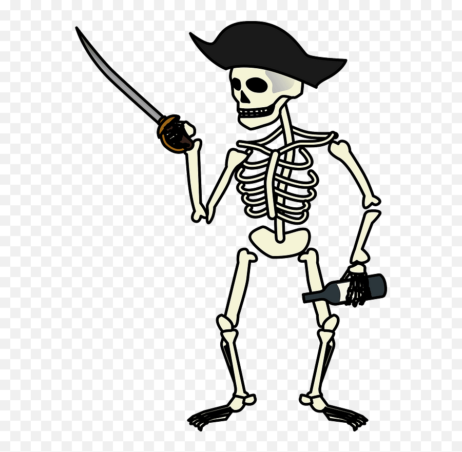 Skeleton Pirate Clipart Free Download Creazilla - Pirate Skeleton Emoji,Skull And Crossbones Emoji