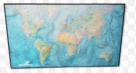 Planisphere Carte Du Monde Ign Air France Vintage 1980 - Visual Arts Emoji,Baguette Emoji