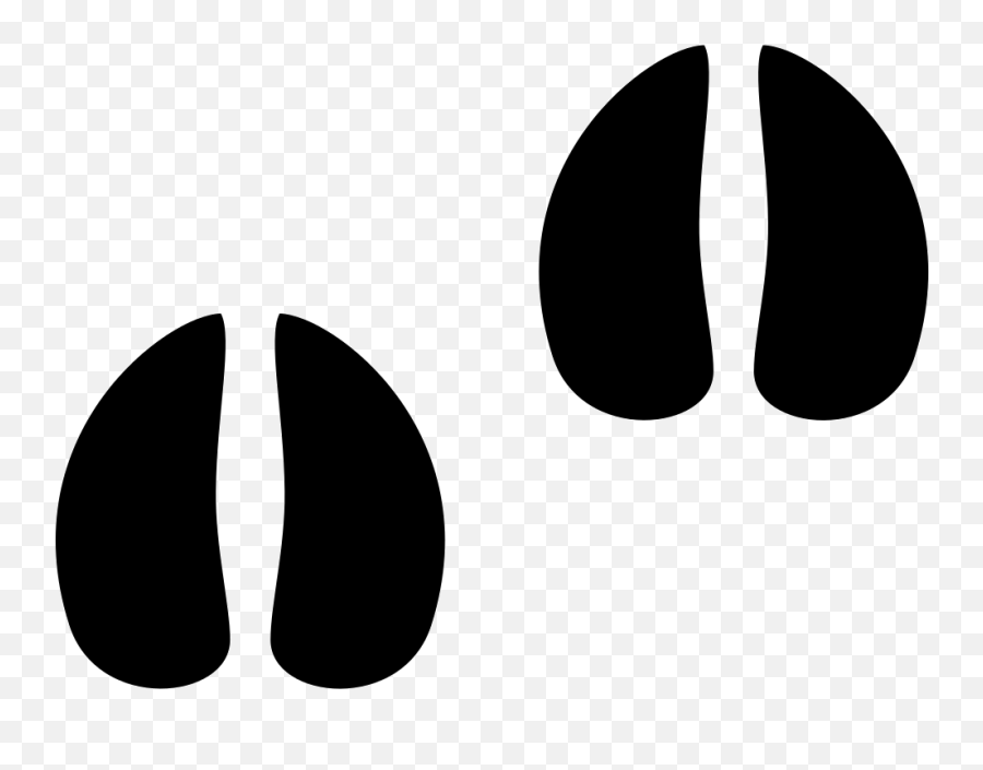 Transparent Deer Footprint Clipart - Cow Footprint Emoji,Footprint Emoji