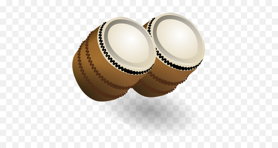 A Pair Of Bongos Vector Illustration - Draw A Taiko Drum Emoji,Star Eyes Emoji