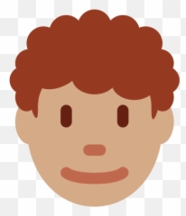 Medium Skin Tone Curly Hair - Man Emoji
