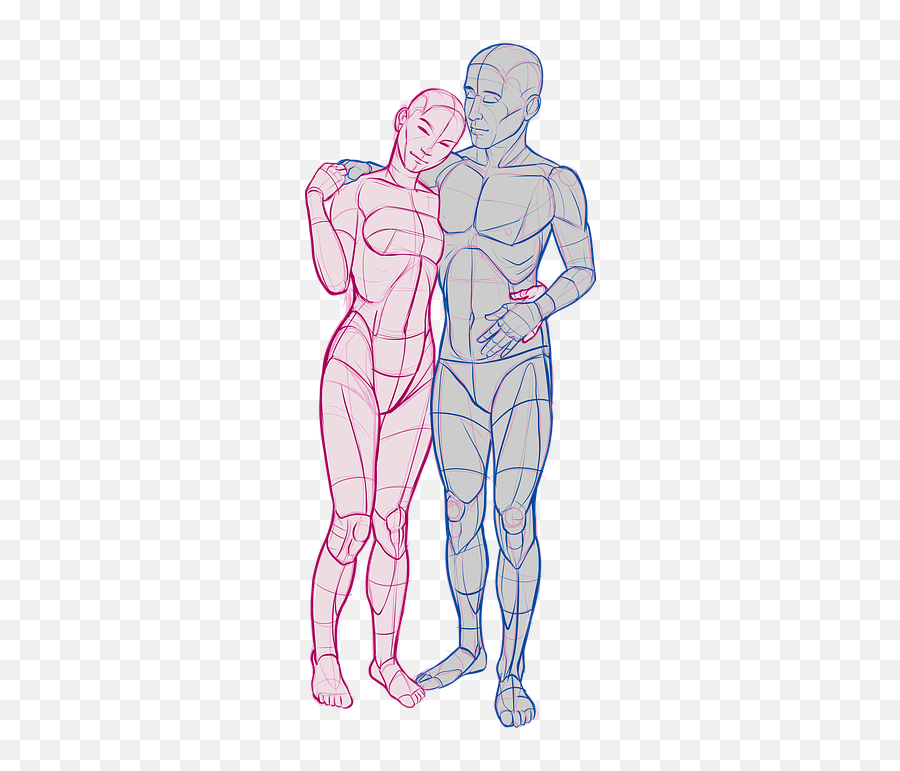 Free Embrace Hug Images - Standing Couple Pose Reference Emoji,Sex Emoji