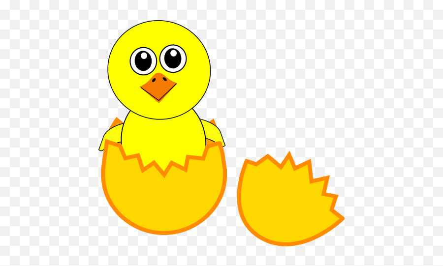 Hatching Duckling Yellow Bird Baby - Hatching Egg Clipart Emoji,Chick Hatching Emoji
