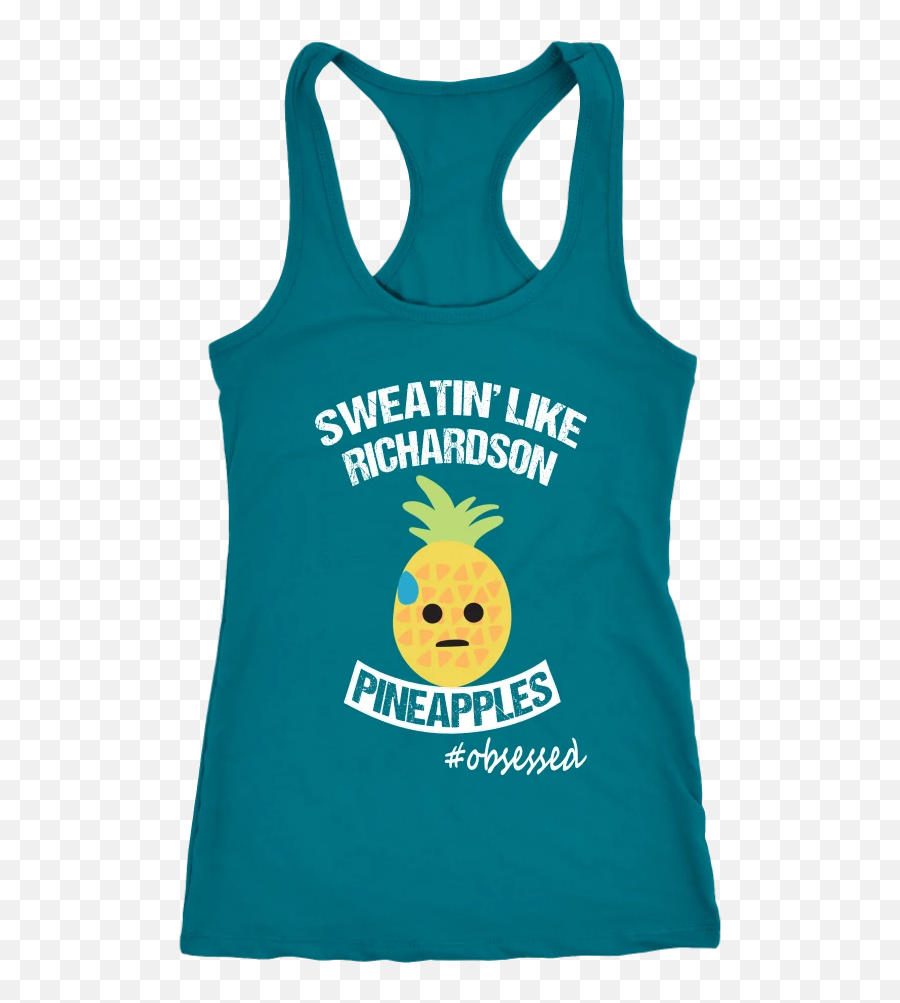 Sweat Like Richardson Emoji Pineapple Womens Coach Workout Tank Ladies Fitness Shirt - Active Tank,Workout Emoji