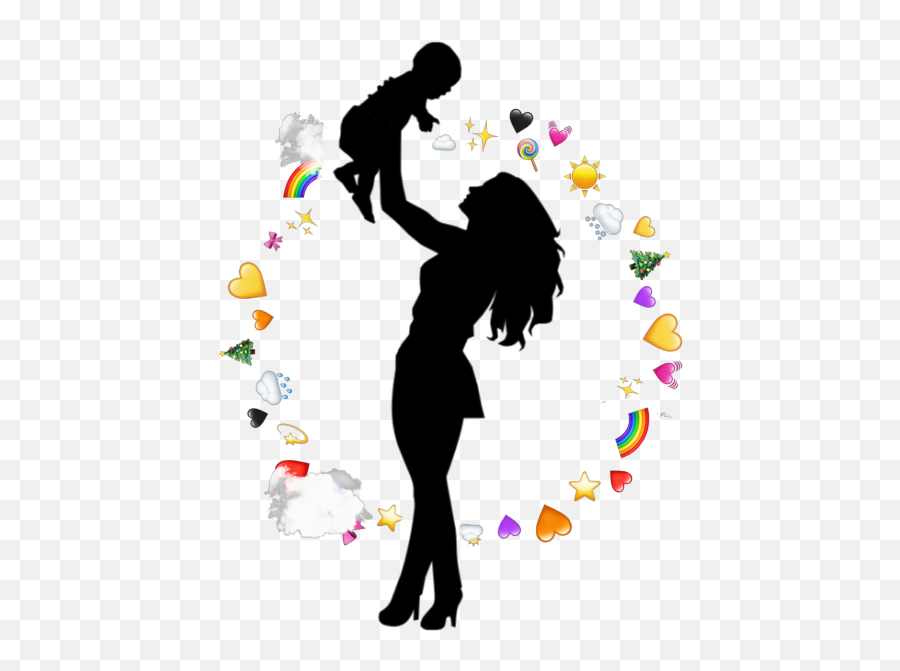 Free Mom And Child Sticker - Cute Happy Womens Day Emoji,Soccer Mom Emoji