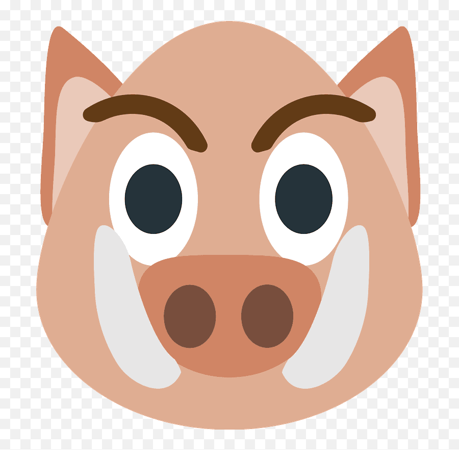 Boar Emoji Clipart - Happy,Boar Emoji