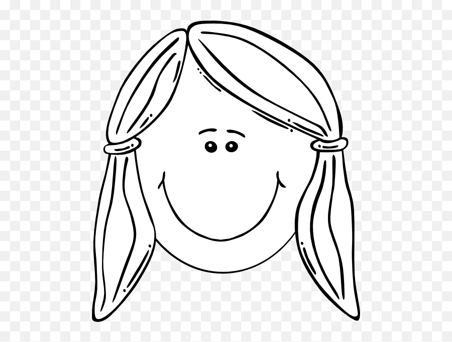 Smiley Clipart Outline Smiley Outline Transparent Free For - Face Girl Clipart Black And White Emoji,Laughing Emoji Black And White