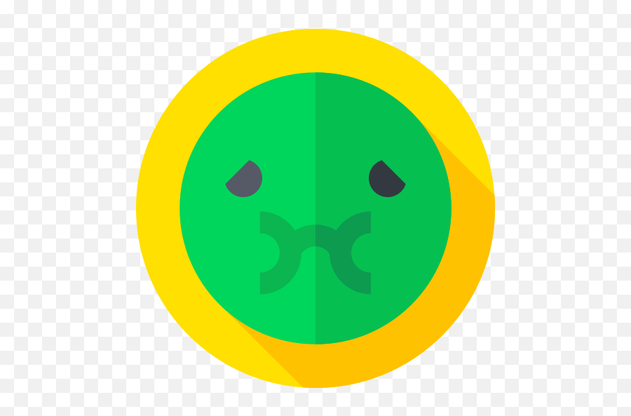 Sick - Circle Emoji,Nausea Emoji