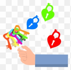 Emotional Intelligence Heart Keys Symbol Valentine - Emocional Emoji