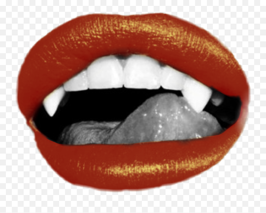 Vampire Fangs Fang Lips Freetouse Cool - Lindsay Lohan Vampire Emoji,Fang Emoji