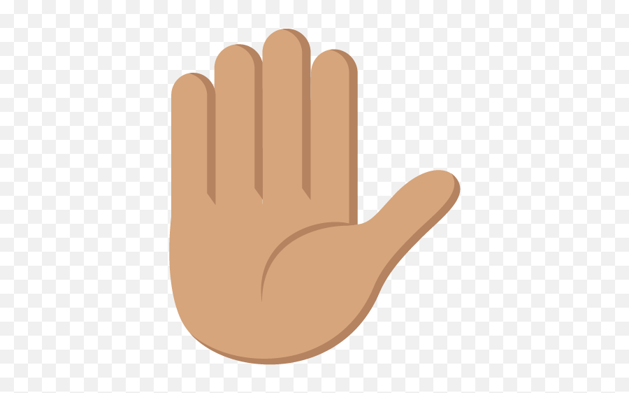 Hand Medium Skin Tone Emoji Emoticon - Illustration,Raised Hands Emoticon