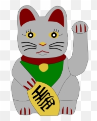 Beckoning Clipart House - Chinese Waving Cat Art Emoji