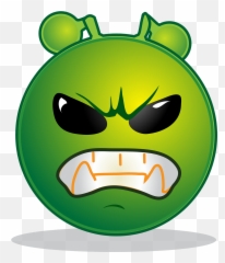 Alien Smiley Emoji Emoticon Emotions - Hate Clipart