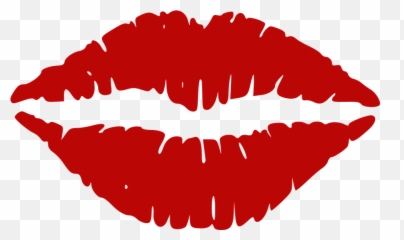 Lip Gloss Lips Kiss - Silhouette Of Kissing Emoji