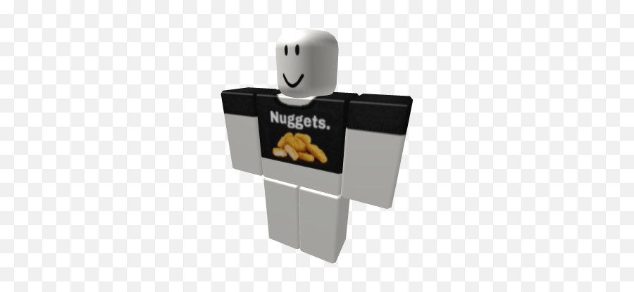 Chicken Nuggets Cropped Black - Roblox Cropped T Shirt Roblox Emoji,Baguett...