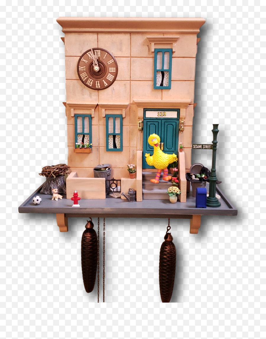 Voice Of Big Bird And Oscar Gifted With Special Clock By - Sesame Street Cuckoo Clock Emoji,Nervous Emoticons