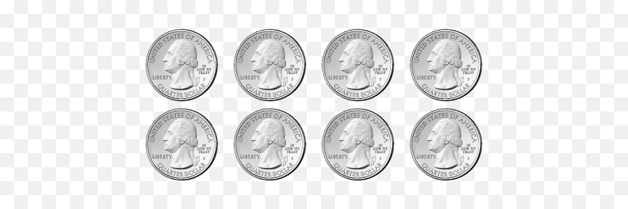Math Practice Game Counting Coins Usa - Quarter Emoji,Coins Emoji