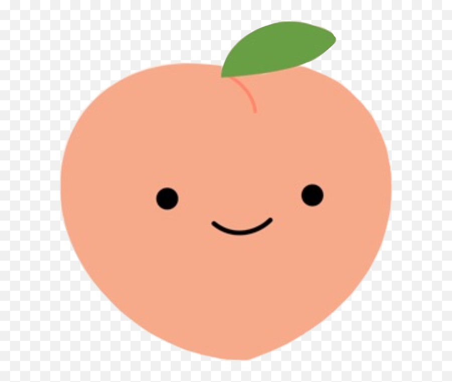 Peach Peachy Peachaesthetic - Cute Peach Emoji Transparent,Peach Emoticon