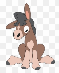 Mudbray Scdonkey Donkey Pokemon - Sticker By Hyper Donkey Pokemon Emoji,Mule Emoji