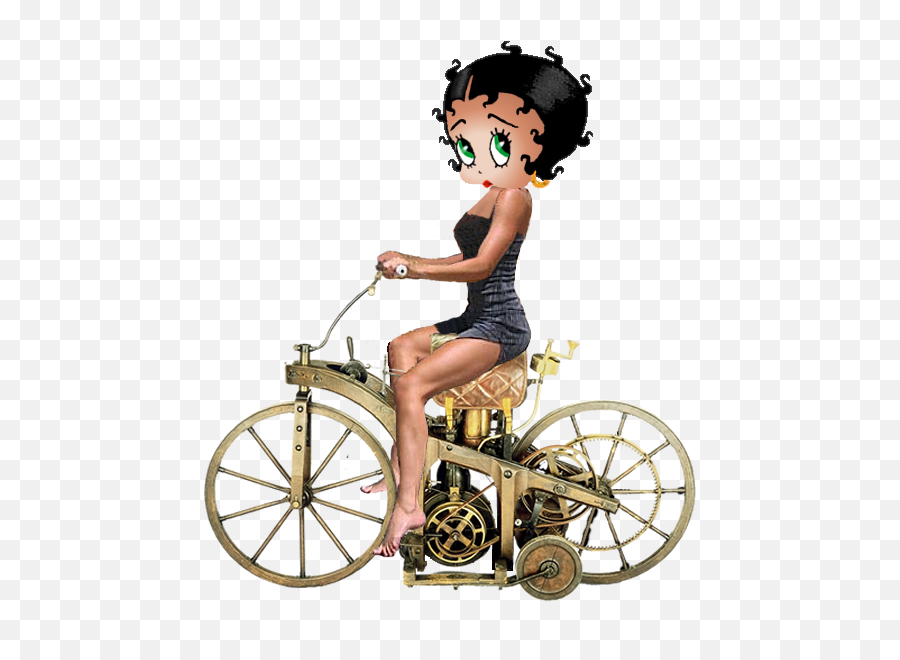 Betty Boop1885 Daimler - Gottlieb Daimler First Motorcycle Emoji,Car Old Lady Flower Emoji