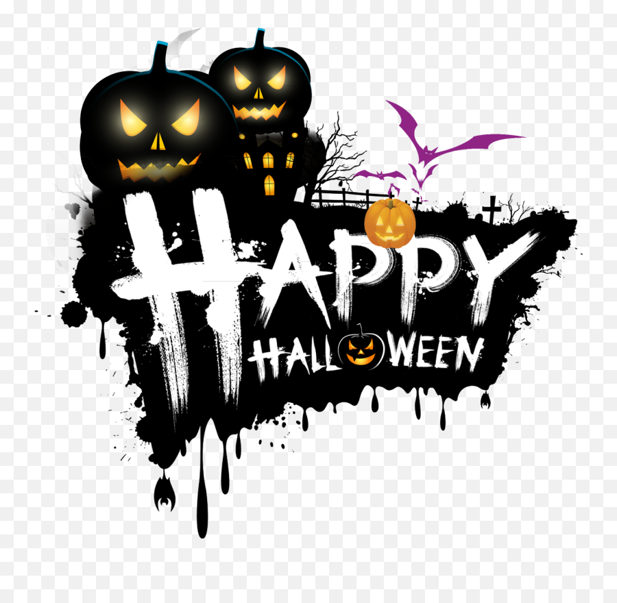 Download Halloween Tree Happy Halloween - Transparent Happy Halloween Font Emoji,Happy Halloween Emoticon