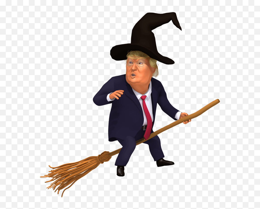 Pin - Trump In Witch Broom Emoji,Witch Emoji Copy And Paste