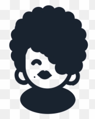 People female afro hair style funk Free Icon of - Afro Hair Emoji