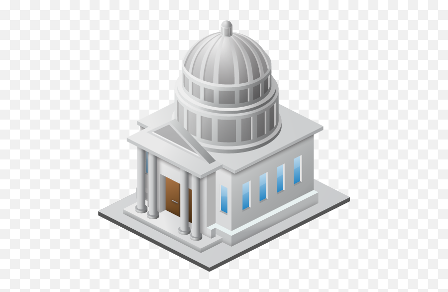 Goverment Icon - Government Building Icon 3d Emoji,Classical Building Emoji