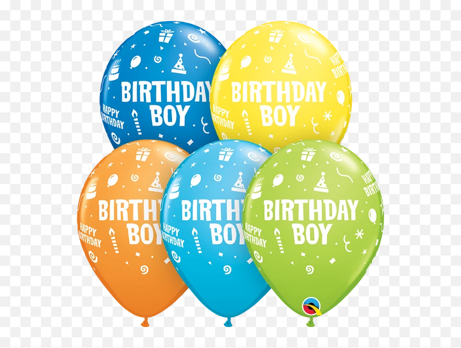 11 Inch Birthday Boy Balloons - Happy Birthday Boy Emoji,Emoji Balloon Arch