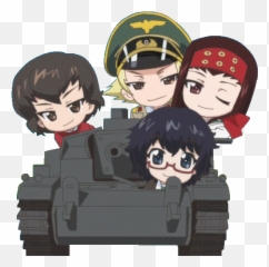 Top Girls Und Panzer Stickers For - Girls Und Panzer Chibi Tank Gif Emoji,Military Emojis For Android