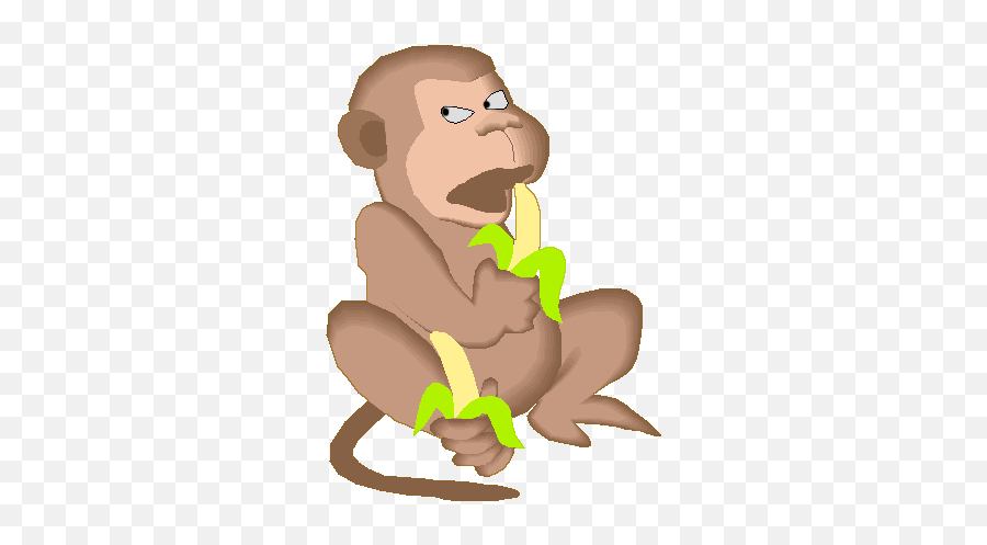 Top Fictional Bananas Stickers For - Animated Gif Monkey Eating Banana Gif Emoji,Fed Up Emoji