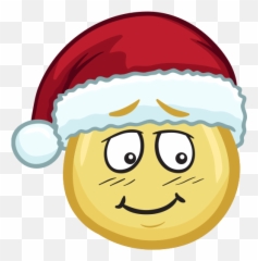 Merry Christmas Emojis - Cartoon Santa Hat,Christmas Emojis