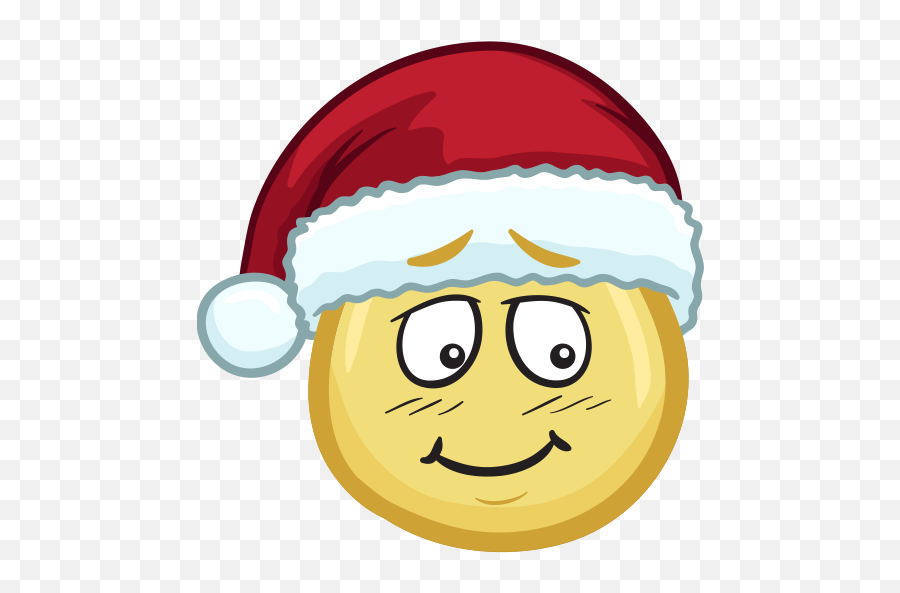 Merry Christmas Emojis - Cartoon Santa Hat,Christmas Emojis