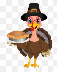 Clipart Turkey Eating Transparent - Animated Cute Thanksgiving Emoji