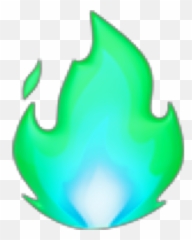 Fire Fuego Lightblue Celeste Green Verde Emoji Freetoedit - Apple Png