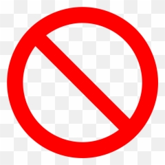 No Symbol Prohibition Sign Prohibited - Png Emoji