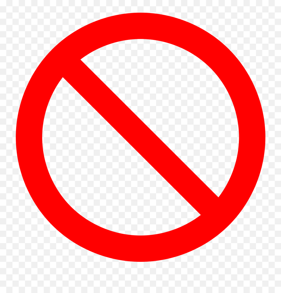 No Symbol Prohibition Sign Prohibited Symbol - No Sign Png Emoji,Dead Rose Emoji