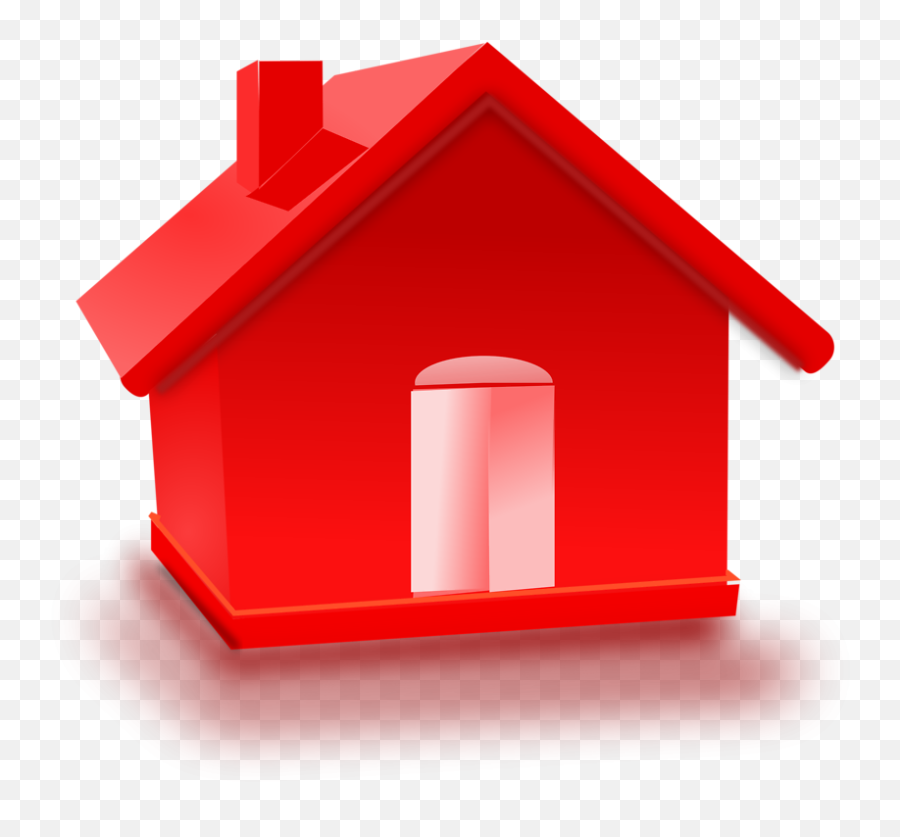 House - Red House Emoji,House Cleaning Emoji