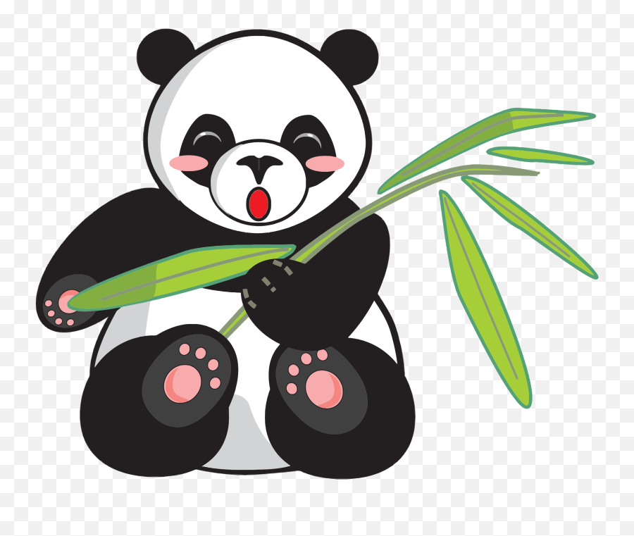 Giant Panda Bear Cartoon Clip Art - Animales De China Animados Emoji,Panda Bear Emoji