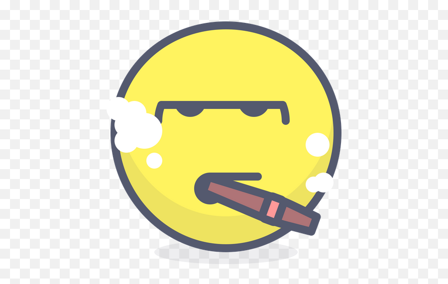 Smoker Emoji Icon Of Colored Outline Style - Clip Art,Grill Emoji