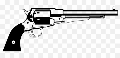 Handgun Transparent Clipart - Colt Revolver Emoji