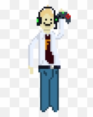 The Happy Guy Gamer White With A F And - Pixel Art Mario Bros Emoji,Gamepad Emoji