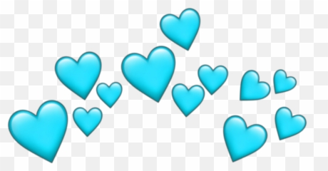Crown Emoji Heart Tumblr Blue Pictures - Orange Hearts Green Transparent