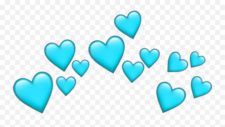 Crown Emoji Heart Tumblr Blue Pictures - Orange Emoji Hearts Green Heart Crown Transparent,Crown Emoji