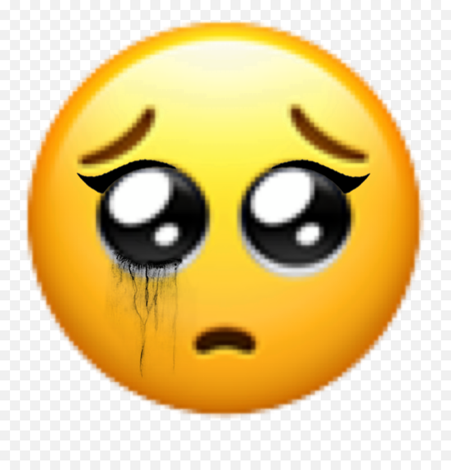 Sad Eyes Yellow Head Emoji Sticker - Imagenes De Un Emoji Triste,Unhappy Emoji