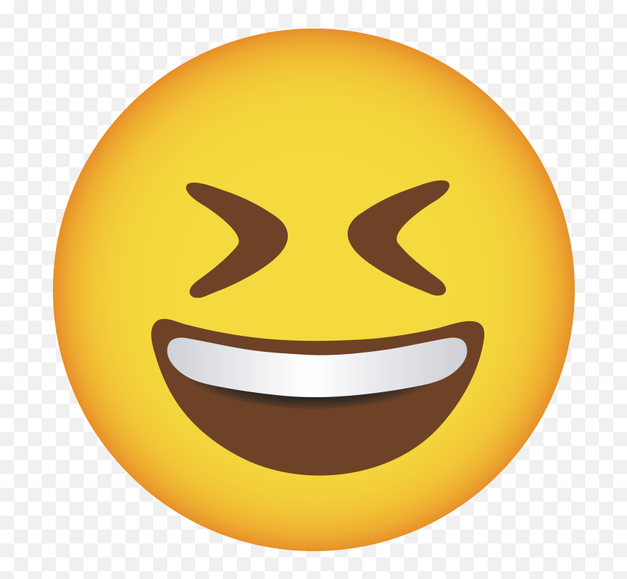 Smiling Face With Open Mouth And - Happy Face Emoji Open Mouth,Squinty Eyes Emoji