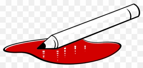 Pencil In Blood Vector Image Emoji