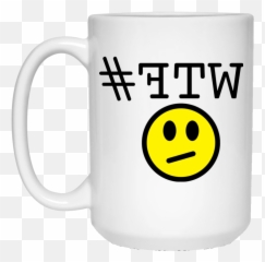 Wtf - Mwb Personal Designer 15 Oz White Mug Smiley Emoji,Personal Emoticon