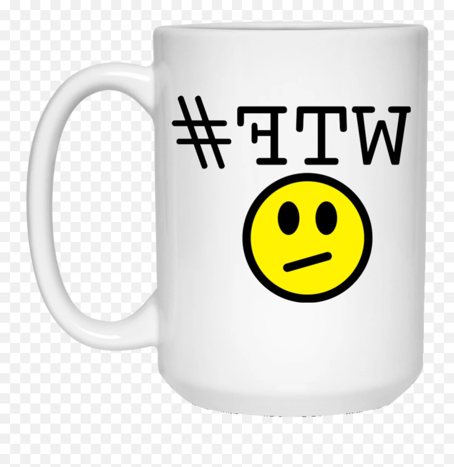 Wtf - Mwb Personal Designer 15 Oz White Mug Smiley Emoji,Personal Emoticon